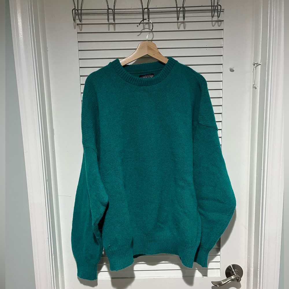 Teal LANDS END Oversized Knit Sweater L